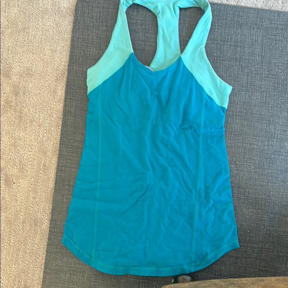 Vibrant Blue Racerback Sleeveless Tank Top